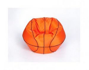 Кресло-мешок Баскетбольный мяч большой оранжево-черное в Кудымкаре - kudymkar.ok-mebel.com | фото 1