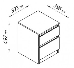 2.03.03.050.4 КАСТОР тумба 2 ящика RU серая в Кудымкаре - kudymkar.ok-mebel.com | фото 3