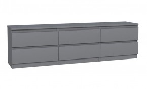 2.03.03.110.4 КАСТОР тумба 6 ящиков RU серая в Кудымкаре - kudymkar.ok-mebel.com | фото
