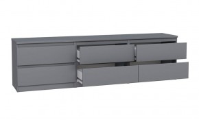 2.03.03.110.4 КАСТОР тумба 6 ящиков RU серая в Кудымкаре - kudymkar.ok-mebel.com | фото 3