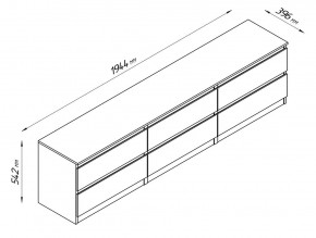 2.03.03.110.4 КАСТОР тумба 6 ящиков RU серая в Кудымкаре - kudymkar.ok-mebel.com | фото 4