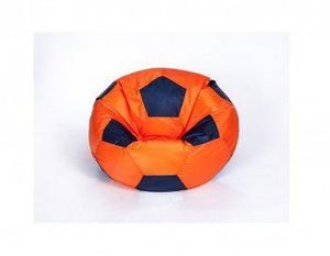 Кресло-мешок Мяч малый оранжево-черное в Кудымкаре - kudymkar.ok-mebel.com | фото 1