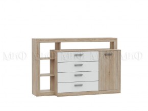 Ангара Комод (Белый глянец/Сонома) в Кудымкаре - kudymkar.ok-mebel.com | фото
