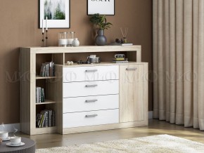 Ангара Комод (Белый глянец/Сонома) в Кудымкаре - kudymkar.ok-mebel.com | фото 2
