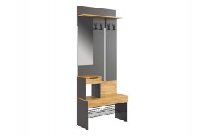 БАСКО Прихожая К10 (графит) в Кудымкаре - kudymkar.ok-mebel.com | фото 2