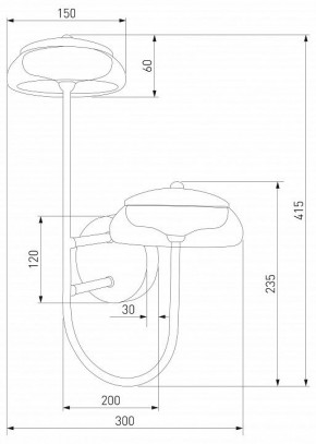 Бра Eurosvet Fungo 50388/2 LED черный в Кудымкаре - kudymkar.ok-mebel.com | фото 5