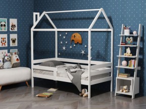 Детская кровать-домик из массива березы Соня-6 (Белый/Лак) в Кудымкаре - kudymkar.ok-mebel.com | фото 1