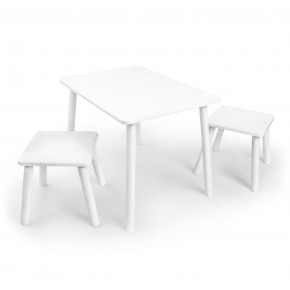 Детский комплект стол и два табурета Rolti Baby (белая столешница/белое сиденье/белые ножки) в Кудымкаре - kudymkar.ok-mebel.com | фото