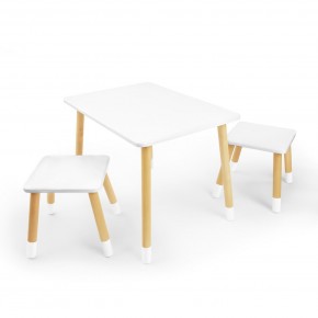 Детский комплект стол и два табурета Rolti Baby (белая столешница/белое сиденье/береза ножки) в Кудымкаре - kudymkar.ok-mebel.com | фото 1