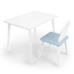 Детский комплект стол и стул «Облачко» Rolti Baby (белый/голубой, массив березы/мдф) в Кудымкаре - kudymkar.ok-mebel.com | фото