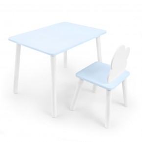 Детский комплект стол и стул «Облачко» Rolti Baby  (голубая столешница/голубое сиденье/белые ножки) в Кудымкаре - kudymkar.ok-mebel.com | фото