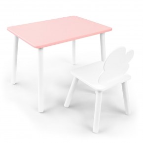 Детский комплект стол и стул «Облачко» Rolti Baby (розовый/белый, массив березы/мдф) в Кудымкаре - kudymkar.ok-mebel.com | фото