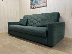 Диван Престиж-15 (НПБ+МДФ) велюр Sensey bottle green в Кудымкаре - kudymkar.ok-mebel.com | фото