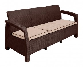 Диван Yalta Premium Sofa 3 Set (Ялта) шоколадный (+подушки под спину) в Кудымкаре - kudymkar.ok-mebel.com | фото 2