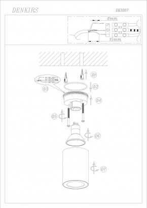 DK3007-BK Накладной светильник влагозащ., IP 44, 15 Вт, GU10, черный, алюминий в Кудымкаре - kudymkar.ok-mebel.com | фото 6