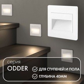 DK3050-WH Светильник встраиваемый в стену, IP 20, LED 3000, 1 Вт, белый, пластик в Кудымкаре - kudymkar.ok-mebel.com | фото 5