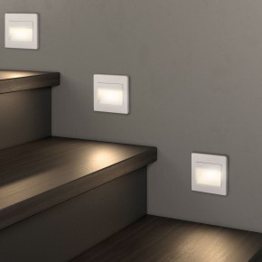 DK3050-WH Светильник встраиваемый в стену, IP 20, LED 3000, 1 Вт, белый, пластик в Кудымкаре - kudymkar.ok-mebel.com | фото 6