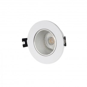 DK3061-WH+CH Встраиваемый светильник, IP 20, 10 Вт, GU5.3, LED, белый/хром, пластик в Кудымкаре - kudymkar.ok-mebel.com | фото
