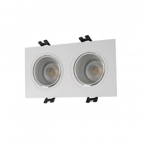 DK3072-WH+CH Встраиваемый светильник, IP 20, 10 Вт, GU5.3, LED, белый/хром, пластик в Кудымкаре - kudymkar.ok-mebel.com | фото