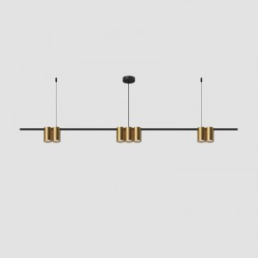 DK4063-BK+SG Подвесной светильник ORBIT, IP20, 7xGU10 LED до 15 Вт, черный + сатинированное золото, алюминий в Кудымкаре - kudymkar.ok-mebel.com | фото 2