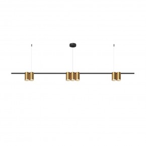 DK4063-BK+SG Подвесной светильник ORBIT, IP20, 7xGU10 LED до 15 Вт, черный + сатинированное золото, алюминий в Кудымкаре - kudymkar.ok-mebel.com | фото 3