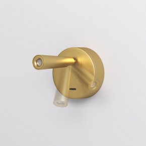 DK5072-SB Бра SHINE WALL со светодиодом, D104*H68, IP20, 3000К, 3W, RA?90, сатинированная латунь, алюминий в Кудымкаре - kudymkar.ok-mebel.com | фото 3