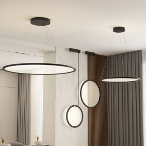 DK6604-BK Подвесной вертикальный светильник Veil со светодиодом H1500 d450 220V 36W 3000-6000K IP20 черный алюминий в Кудымкаре - kudymkar.ok-mebel.com | фото 4