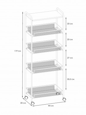 Э 443 ГР Этажерка "Ладья 25КС" Графит в Кудымкаре - kudymkar.ok-mebel.com | фото 2