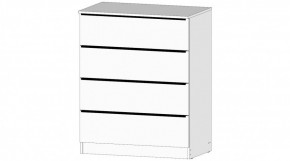 ЭЛЕГАНТ Комод 4 ящика (белый) в Кудымкаре - kudymkar.ok-mebel.com | фото
