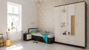 Фиеста Кровать 0900, цвет венге/дуб лоредо, ШхГхВ 93,5х203,5х80 см., сп.м. 900х2000 мм., без матраса, основание есть в Кудымкаре - kudymkar.ok-mebel.com | фото 5
