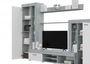 Гостиная Дельта (Бетон/Белый) в Кудымкаре - kudymkar.ok-mebel.com | фото 2