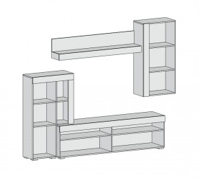 Гостиная Майами (Дуб Белый) в Кудымкаре - kudymkar.ok-mebel.com | фото 2