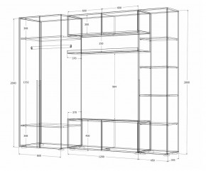 Гостиная Норден (Дуб Крафт белый) в Кудымкаре - kudymkar.ok-mebel.com | фото 4