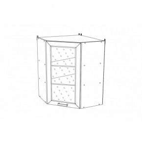 КГ "Агава" ВВУС550 Шкаф навесной угловой h 900 Лиственница светлая в Кудымкаре - kudymkar.ok-mebel.com | фото