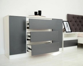 Комод 1200 Парус (Белый/Графит) в Кудымкаре - kudymkar.ok-mebel.com | фото 4