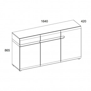 Комод 3D-2S/TYP 40, LINATE ,цвет белый/сонома трюфель в Кудымкаре - kudymkar.ok-mebel.com | фото 2