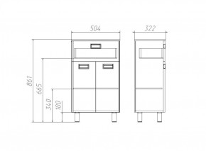 Комод 50 Cube с 1 ящиком Домино (DC5015K) в Кудымкаре - kudymkar.ok-mebel.com | фото 3