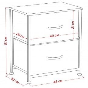 Комод Leset Линкс 2 ящ. (к/з), Каркас Белый, ящики Белые в Кудымкаре - kudymkar.ok-mebel.com | фото 8