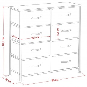 Комод Leset Линкс 8 ящ. (к/з), Каркас Белый, ящики Белые в Кудымкаре - kudymkar.ok-mebel.com | фото 8