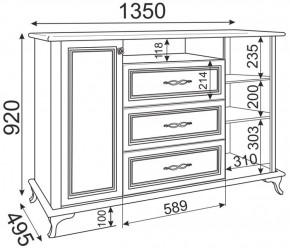 Комод М03 Скарлетт (бодега светлая) в Кудымкаре - kudymkar.ok-mebel.com | фото 2