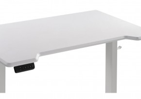 Компьютерный стол Маркос с механизмом подъема 140х80х75 белый / шагрень белая в Кудымкаре - kudymkar.ok-mebel.com | фото 6