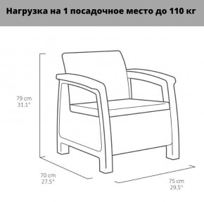 Комплект мебели Корфу Рест (Corfu Rest - without table) коричневый в Кудымкаре - kudymkar.ok-mebel.com | фото 3