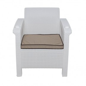 Комплект уличной мебели Yalta Premium Terrace Set (Ялта) белый (+подушки под спину) в Кудымкаре - kudymkar.ok-mebel.com | фото 6