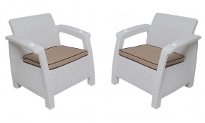 Комплект уличной мебели Yalta Terrace Triple Set (Ялта) белый в Кудымкаре - kudymkar.ok-mebel.com | фото 4