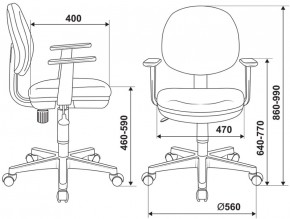 Кресло детское Бюрократ CH-W356AXSN/15-107 голубой в Кудымкаре - kudymkar.ok-mebel.com | фото 3