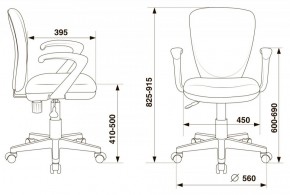 Кресло детское Бюрократ KD-W10AXSN/26-25 серый в Кудымкаре - kudymkar.ok-mebel.com | фото 4