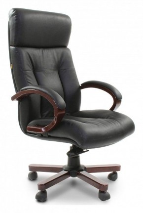 Кресло для руководителя Chairman 421 черный/орех темный, черный в Кудымкаре - kudymkar.ok-mebel.com | фото