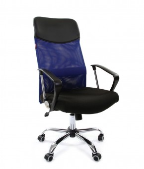Кресло для руководителя CHAIRMAN 610 N (15-21 черный/сетка синий) в Кудымкаре - kudymkar.ok-mebel.com | фото