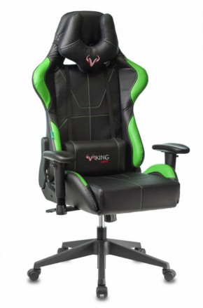 Кресло игровое Бюрократ VIKING 5 AERO LGREEN черный/салатовый в Кудымкаре - kudymkar.ok-mebel.com | фото