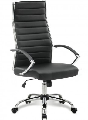 Кресло офисное BRABIX "Style EX-528", экокожа, хром, черное, 531947 в Кудымкаре - kudymkar.ok-mebel.com | фото